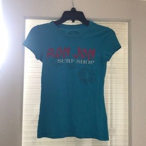 Ron Jon turquoise short sleeve t shirt size small